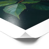 Pink Peonies Artwork on Emerald Green Fotodruck (Ecke)