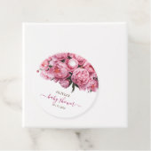 Pink Peonies Baby Dusche Geschenkanhänger (Beispiel)