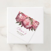 Pink Peonies Baby Dusche Geschenkanhänger (Beispiel)