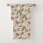 Pink Peonies Badhandtuch Set (Insitu)