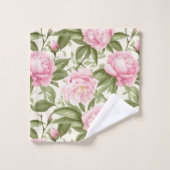 Pink Peonies Badhandtuch Set (Waschlappen)