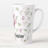 Pink Peonies Beste Mama Latte Tasse (Rechts)