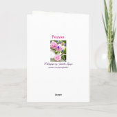 Pink Peonies Blank Grußkarte Karte (Rückseite)