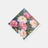 Pink Peonies Blume Bouquet Serviette (Ecke)