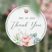 Pink Peonies Blume Hochzeit Geschenkanhänger