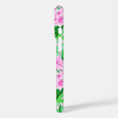 Pink Peonies Blume Muster Monogram Case-Mate iPhone Hülle (Rückseite / Links)
