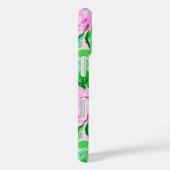 Pink Peonies Blume Muster Monogram Case-Mate iPhone Hülle (Rückseite / Rechts)