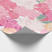 Pink Peonies Blumengarten Weibliche Blume Geschenkpapier (Ecke)