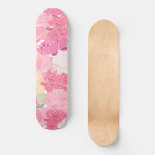 Pink Peonies Blumengarten Weibliche Blume Skateboard (Vorderseite)