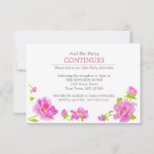 Pink Peonies Blumengrün nach Party Einladung (Vorderseite)