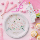 Pink Peonies Bow Wildblume Garden Brautparty Pappteller (Party)