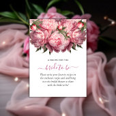 Pink Peonies Brautparty Begleitkarte