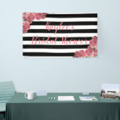 Pink Peonies Brautparty Floral Hintergrund Banner (Messeveranstaltung)