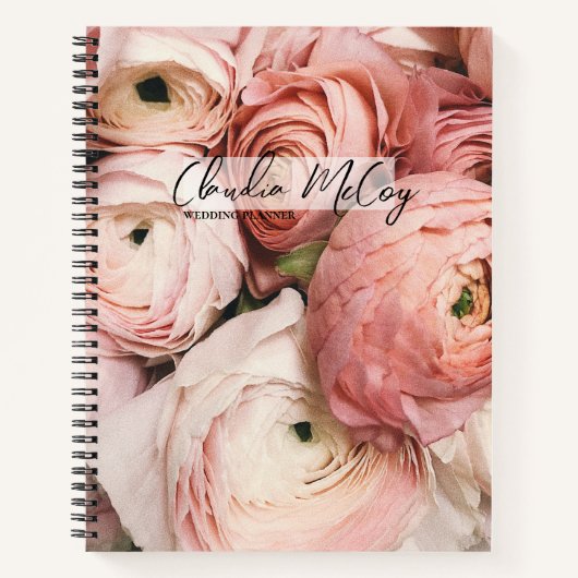 Pink Peonies | Business Spiral Notebook Notizblock (Vorderseite)