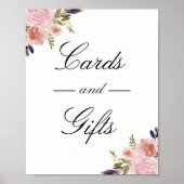 Pink Peonies Cards and Gifts Wedding Poster (Vorne)