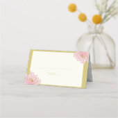 PINK PEONIES CHINOISERIE WEDD PLATZKARTE (Vorderseite)