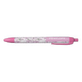 Pink Peonies Custom Name Pen Kugelschreiber (Unterseite)