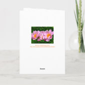 "PINK PEONIES" DANKEN SIE / KUNSTBAR KARTE (Rückseite)