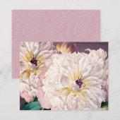 Pink Peonies Flat Grußkarte (Vorne/Hinten)