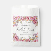 Pink Peonies Floral Bridal Dusche Vielen Dank Geschenktütchen (Vorderseite)