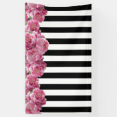 Pink Peonies Floral Hintergrund Banner (Vertikal)