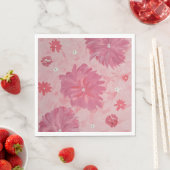 Pink Peonies Floral Party Napkins Serviette (Beispiel)