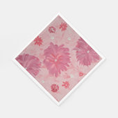 Pink Peonies Floral Party Napkins Serviette (Ecke)