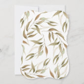 Pink Peonies Floral Wreath Bridal Brunch Einladung (Rückseite)