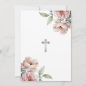 Pink Peonies Foto in Liebe Erinnerung Einladung (Rückseite)