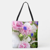 Pink Peonies Große Tote Tasche (Rückseite)
