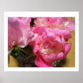 Pink Peonies in Vase / Peony Blume Poster (Vorne)