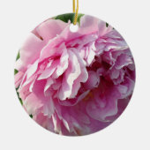 Pink Peonies Keramik Ornament (Vorne)