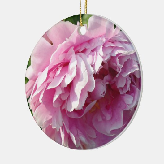 Pink Peonies Keramik Ornament (Links)