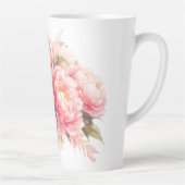 Pink Peonies Latte Tasse (Rechts)