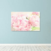 Pink Peonies Leinwanddruck (Insitu (Holzboden))