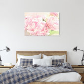Pink Peonies Leinwanddruck (Insitu (Schlafzimmer))