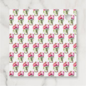 Pink Peonies Mason Jar Geburtstag Geschenkanhänger (Rückseite)