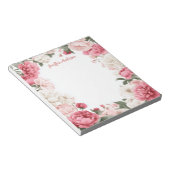 Pink Peonies Moderne Blumenwelt Notizblock (angewinkelt)