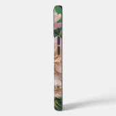 Pink Peonies Monogram Name Personalized Case-Mate iPhone Hülle (Rückseite / Links)