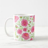 PInk Peonies-Muster Kaffeetasse (Links)