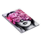 Pink Peonies | Notebook-Journal Notizblock (Rechte Seite)