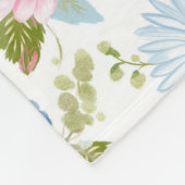 Pink Peonies Pattern  Fleecedecke (Ecke)