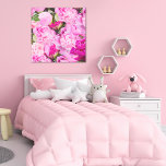 Pink Peonies Pattern Künstlicher Leinwanddruck<br><div class="desc">Eine schöne rosa Pfannkuchen,  um Ihre Wände mit diesen Frühlingsschönheiten zu dekorieren.</div>