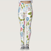 Pink Peonies Pattern  Leggings (Vorderseite)