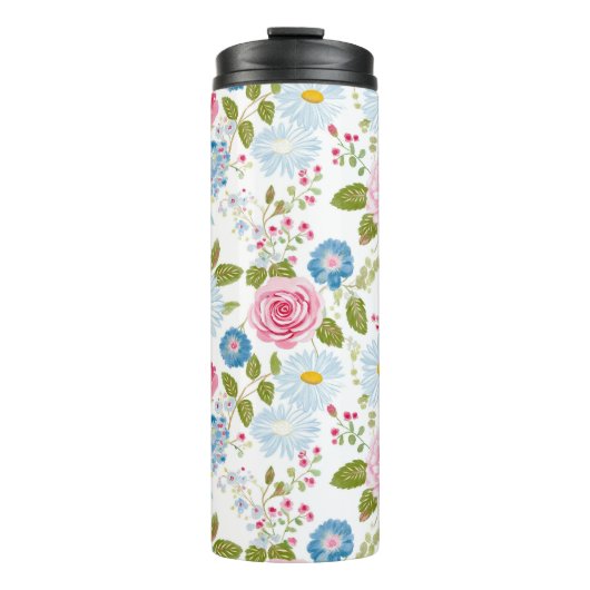 Pink Peonies Pattern Thermosbecher (Vorderseite)