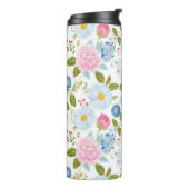 Pink Peonies Pattern Thermosbecher (Nach links gedreht)
