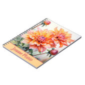 Pink Peonies Personalisiert Whimsical Floral Notizblock (Linke Seite)