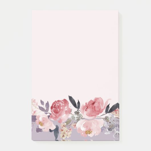 Pink Peonies Post-it Klebezettel (Vorderseite)