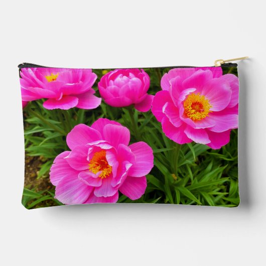 Pink Peonies Pouch Zubehörtasche (Rückseite)