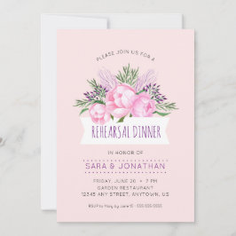 Pink Peonies Probe Abendessen Einladung